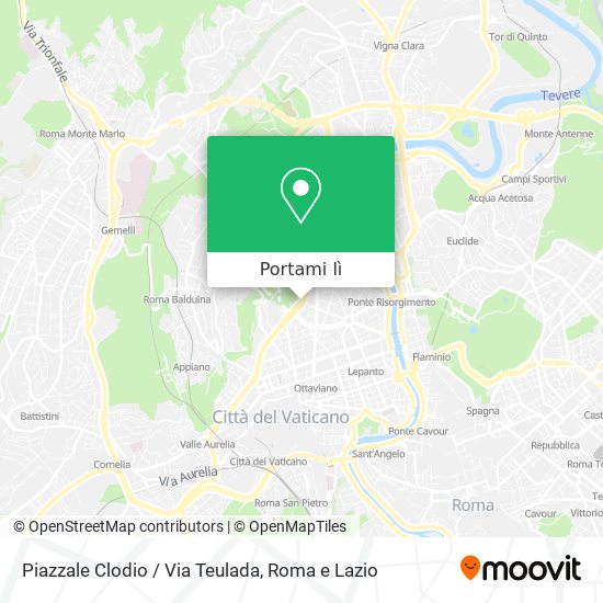 Mappa Piazzale Clodio / Via Teulada
