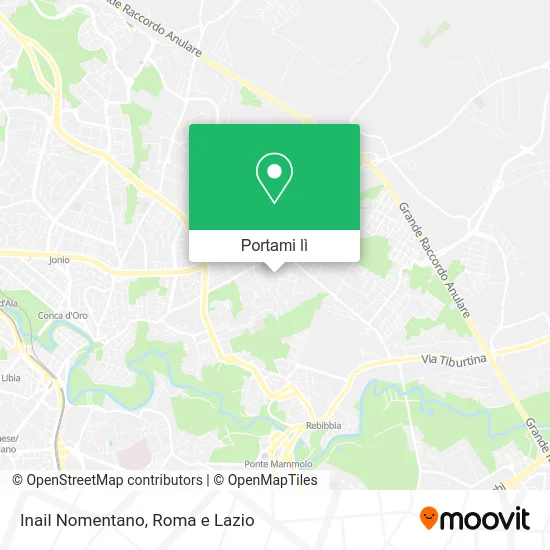 Mappa Inail Nomentano