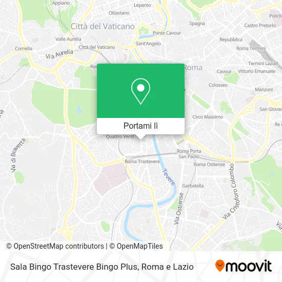 Mappa Sala Bingo Trastevere Bingo Plus