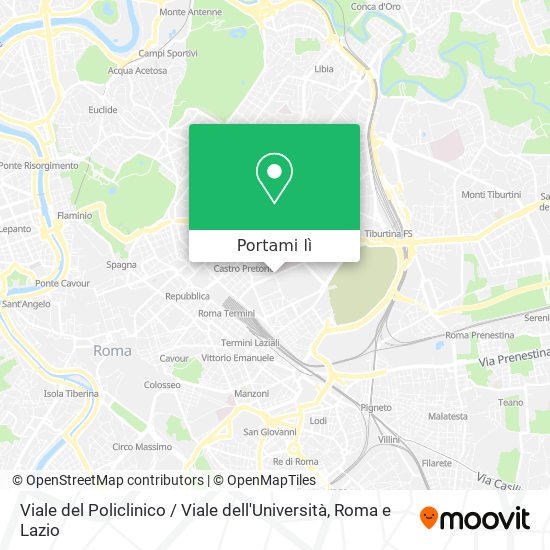 Mappa Viale del Policlinico / Viale dell'Università