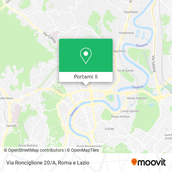 Mappa Via Ronciglione 20/A