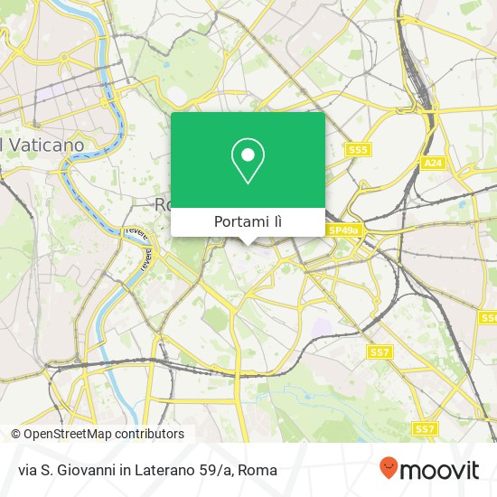 Mappa via S. Giovanni in Laterano 59 / a