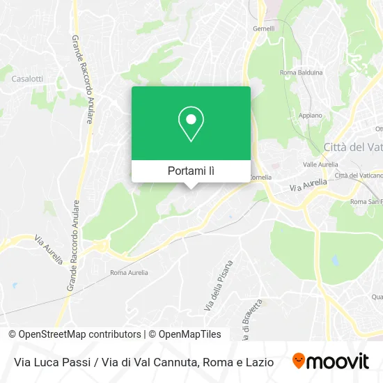 Mappa Via Luca Passi / Via di Val Cannuta