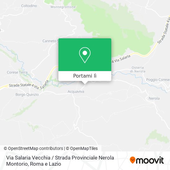 Mappa Via Salaria Vecchia / Strada Provinciale Nerola Montorio