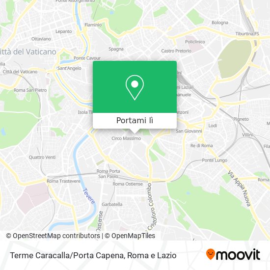 Mappa Terme Caracalla/Porta Capena