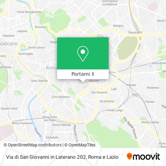 Mappa Via di San Giovanni in Laterano 202