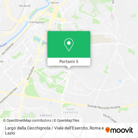 Mappa Largo della Cecchignola / Viale dell'Esercito