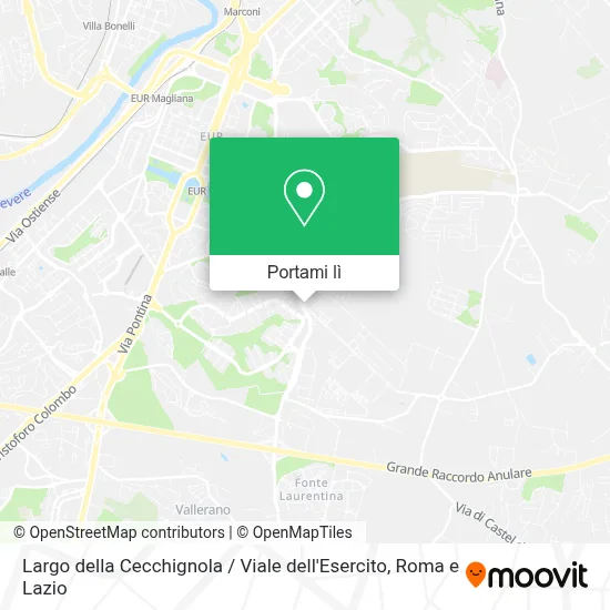 Mappa Largo della Cecchignola / Viale dell'Esercito