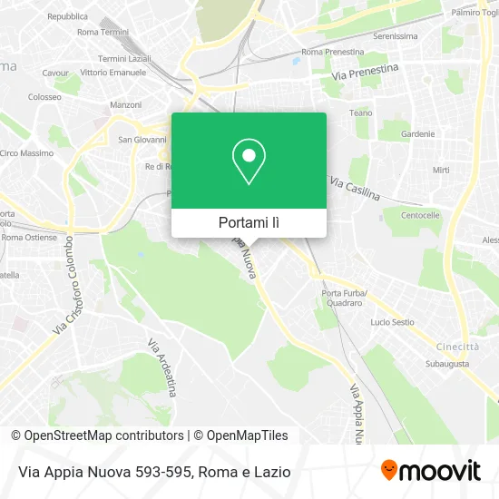 Mappa Via Appia Nuova 593-595