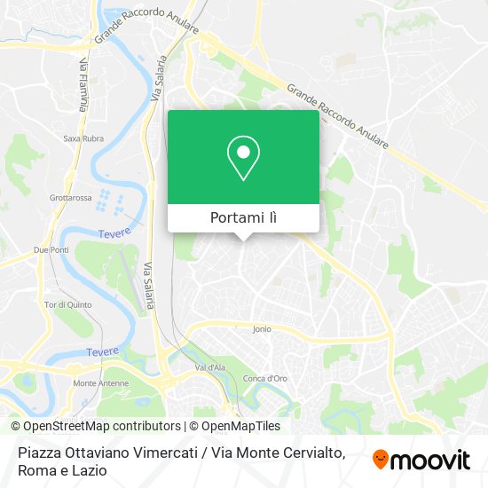 Mappa Piazza Ottaviano Vimercati / Via Monte Cervialto