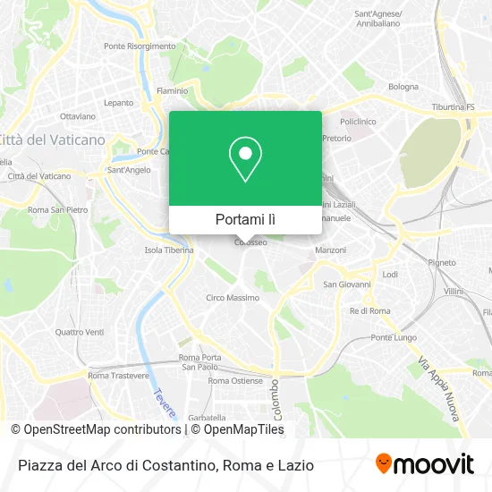 Mappa Piazza del Arco di Costantino