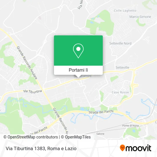 Mappa Via Tiburtina 1383