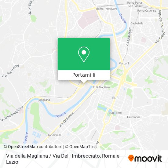 Mappa Via della Magliana / Via Dell' Imbrecciato