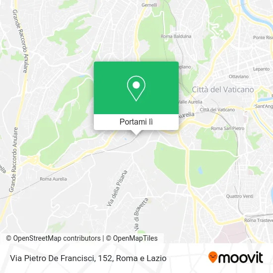 Mappa Via Pietro De Francisci, 152