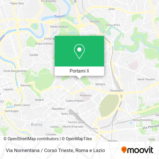 Mappa Via Nomentana / Corso Trieste