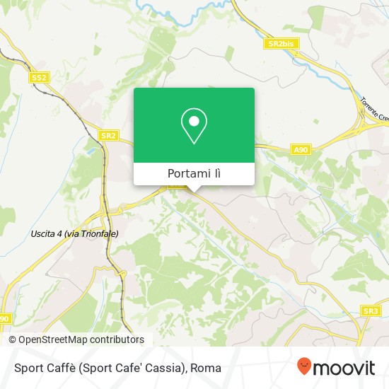 Mappa Sport Caffè (Sport Cafe' Cassia)