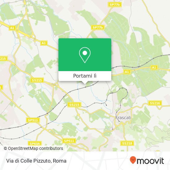 Mappa Via di Colle Pizzuto