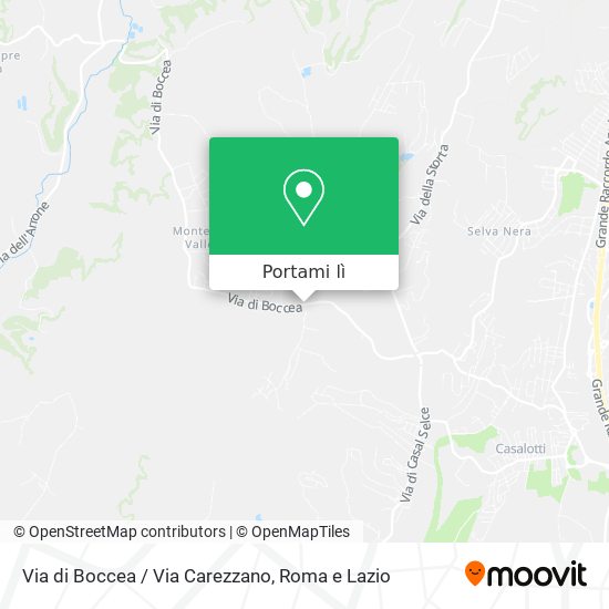 Mappa Via di Boccea / Via Carezzano