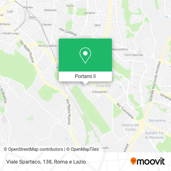 Mappa Viale Spartaco, 138