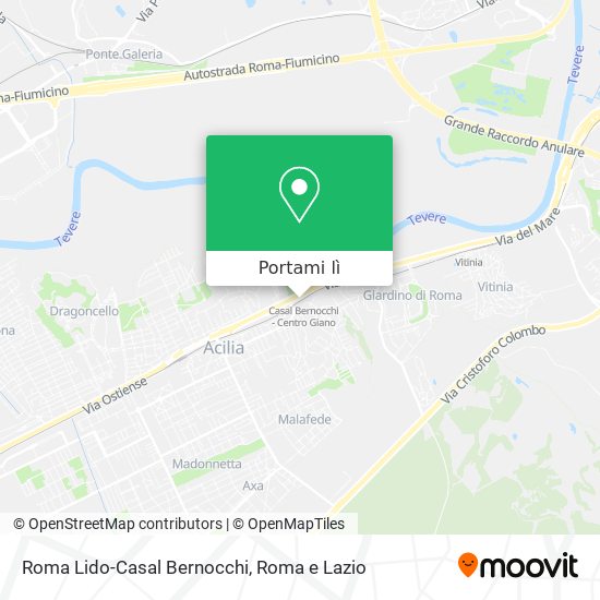 Mappa Roma Lido-Casal Bernocchi