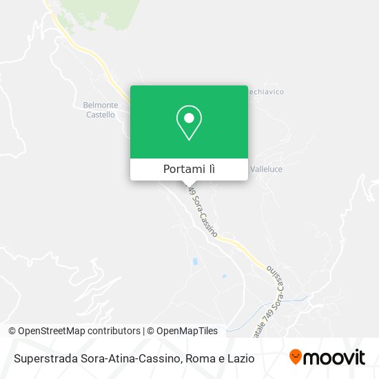 Mappa Superstrada Sora-Atina-Cassino