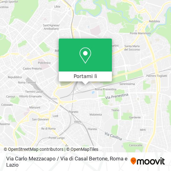 Mappa Via Carlo Mezzacapo / Via di Casal Bertone