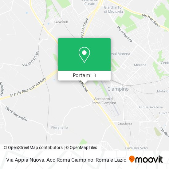 Mappa Via Appia Nuova, Acc Roma Ciampino