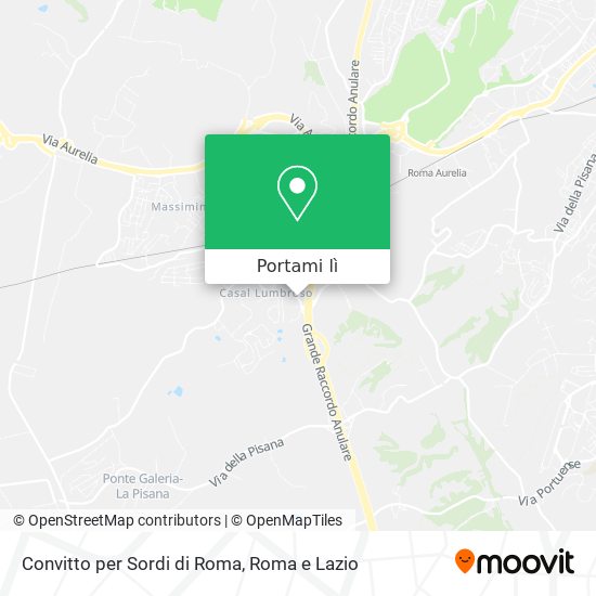 Mappa Convitto per Sordi di Roma