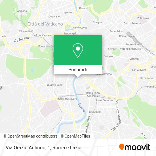 Mappa Via Orazio Antinori, 1