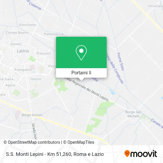 Mappa S.S. Monti Lepini - Km 51,260