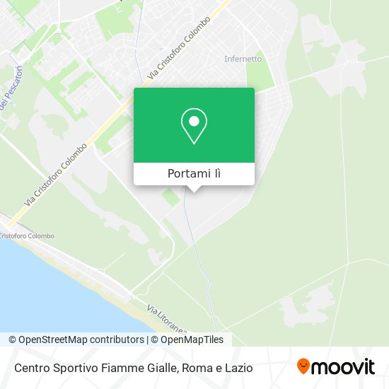 Mappa Centro Sportivo Fiamme Gialle