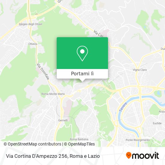 Mappa Via Cortina D'Ampezzo 256
