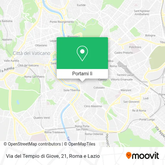 Mappa Via del Tempio di Giove, 21