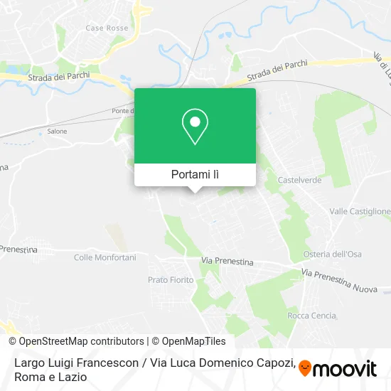 Mappa Largo Luigi Francescon / Via Luca Domenico Capozi