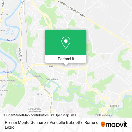 Mappa Piazza Monte Gennaro / Via della Bufalotta