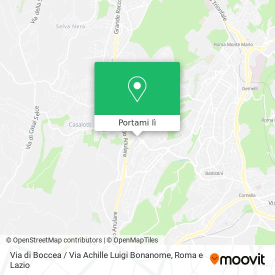 Mappa Via di Boccea / Via Achille Luigi Bonanome