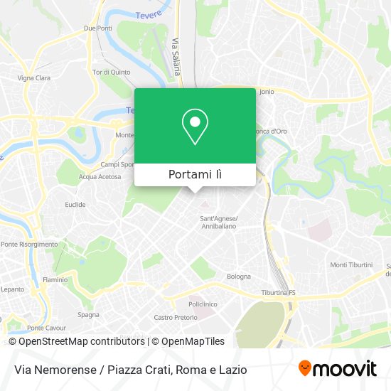 Mappa Via Nemorense / Piazza Crati