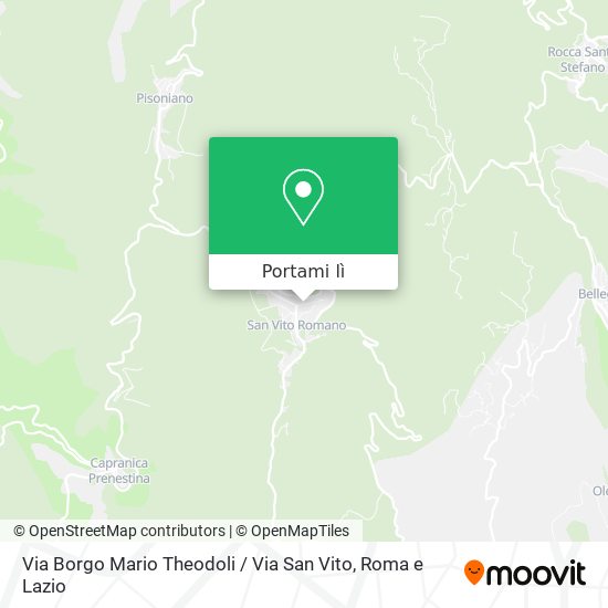Mappa Via Borgo Mario Theodoli / Via San Vito