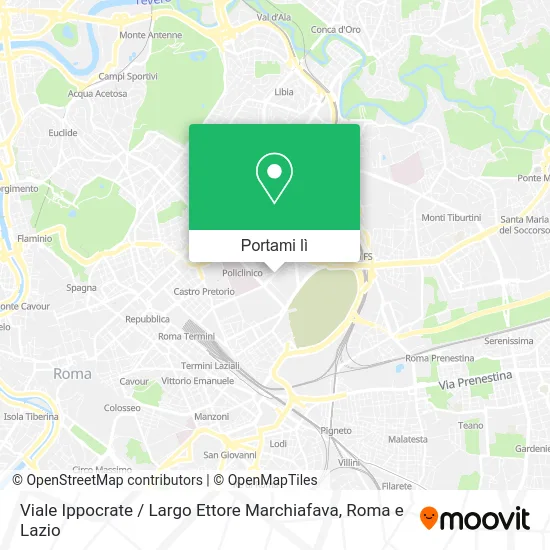 Mappa Viale Ippocrate / Largo Ettore Marchiafava