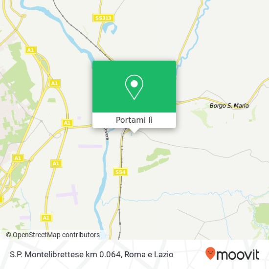 Mappa S.P. Montelibrettese km 0.064