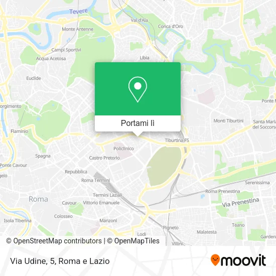 Mappa Via Udine, 5