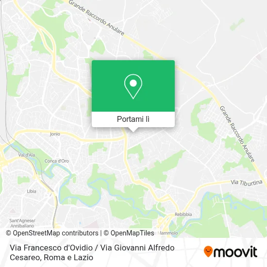 Mappa Via Francesco d'Ovidio / Via Giovanni Alfredo Cesareo