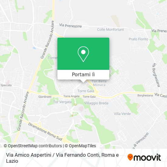 Mappa Via Amico Aspertini / Via Fernando Conti