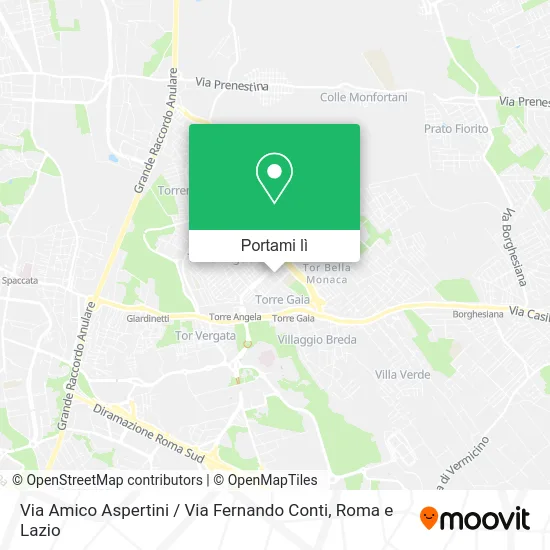 Mappa Via Amico Aspertini / Via Fernando Conti