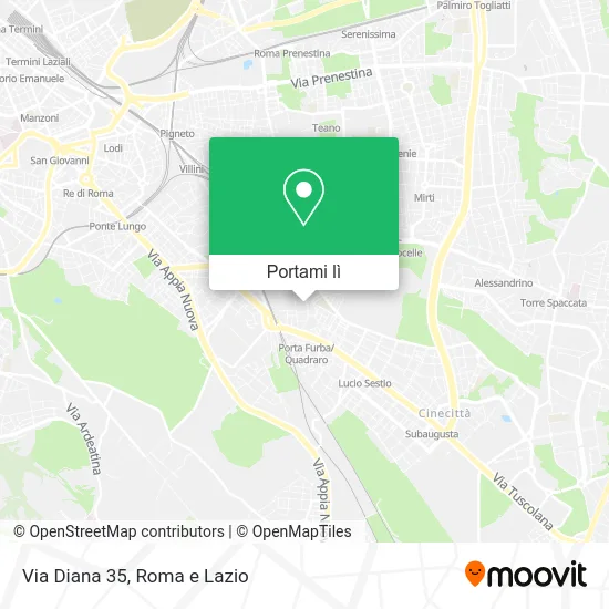 Mappa Via Diana 35