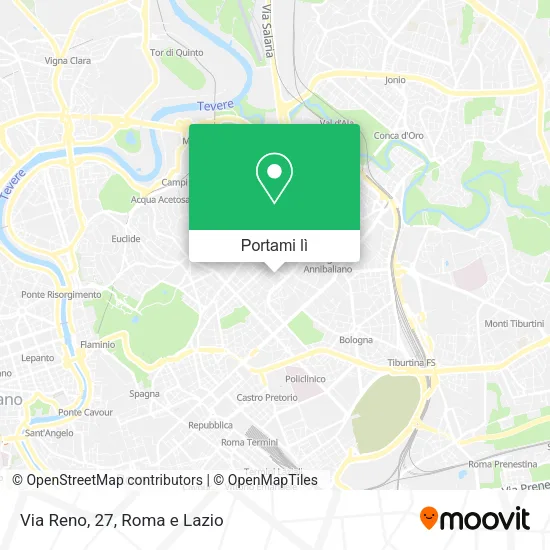 Mappa Via Reno, 27