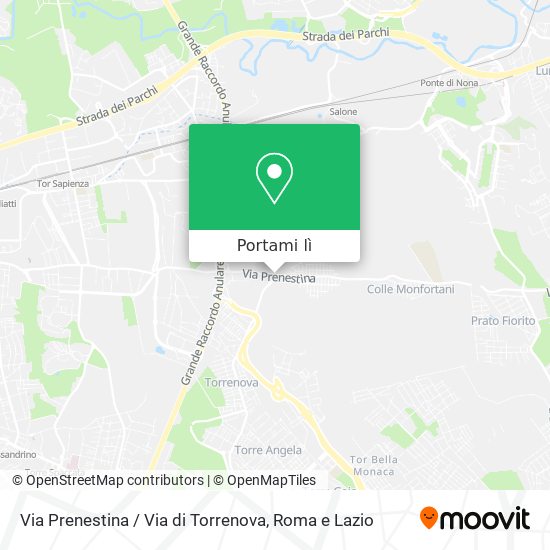 Mappa Via Prenestina / Via di Torrenova