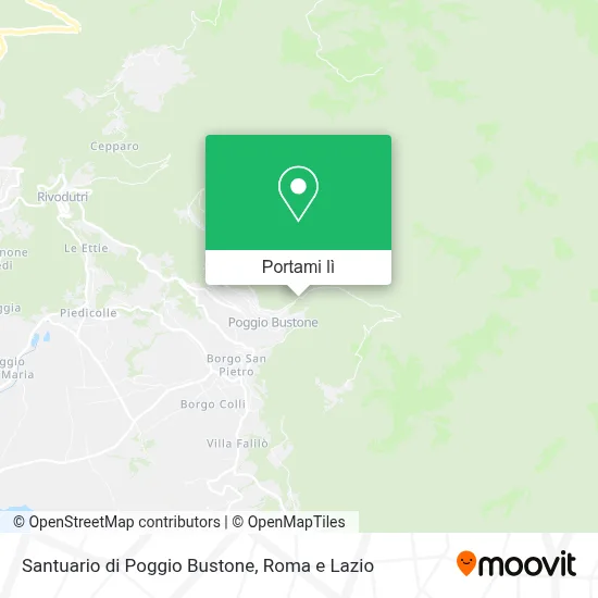 Mappa Santuario di Poggio Bustone