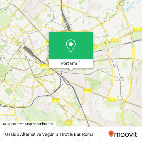 Mappa Ossido Alternative Vegan Bistrot & Bar