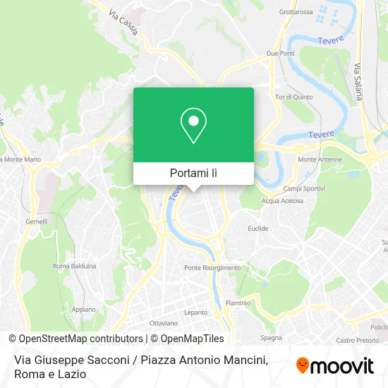 Mappa Via Giuseppe Sacconi / Piazza Antonio Mancini